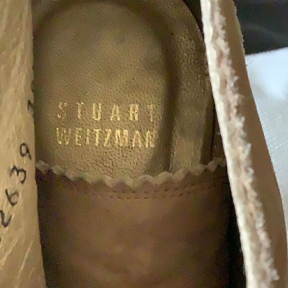 STUART WEITZMAN SUEDE LACE UP PEEP TOE HEELED SHOES/BOOTIES SIZE 38.5 - Picture 12 of 13